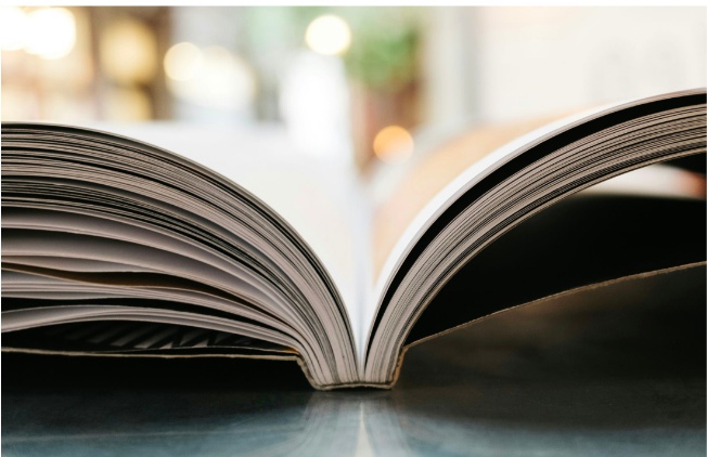 Open book photograph