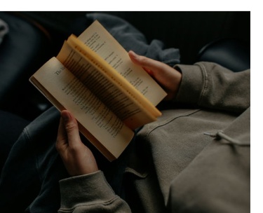 Person reading a book